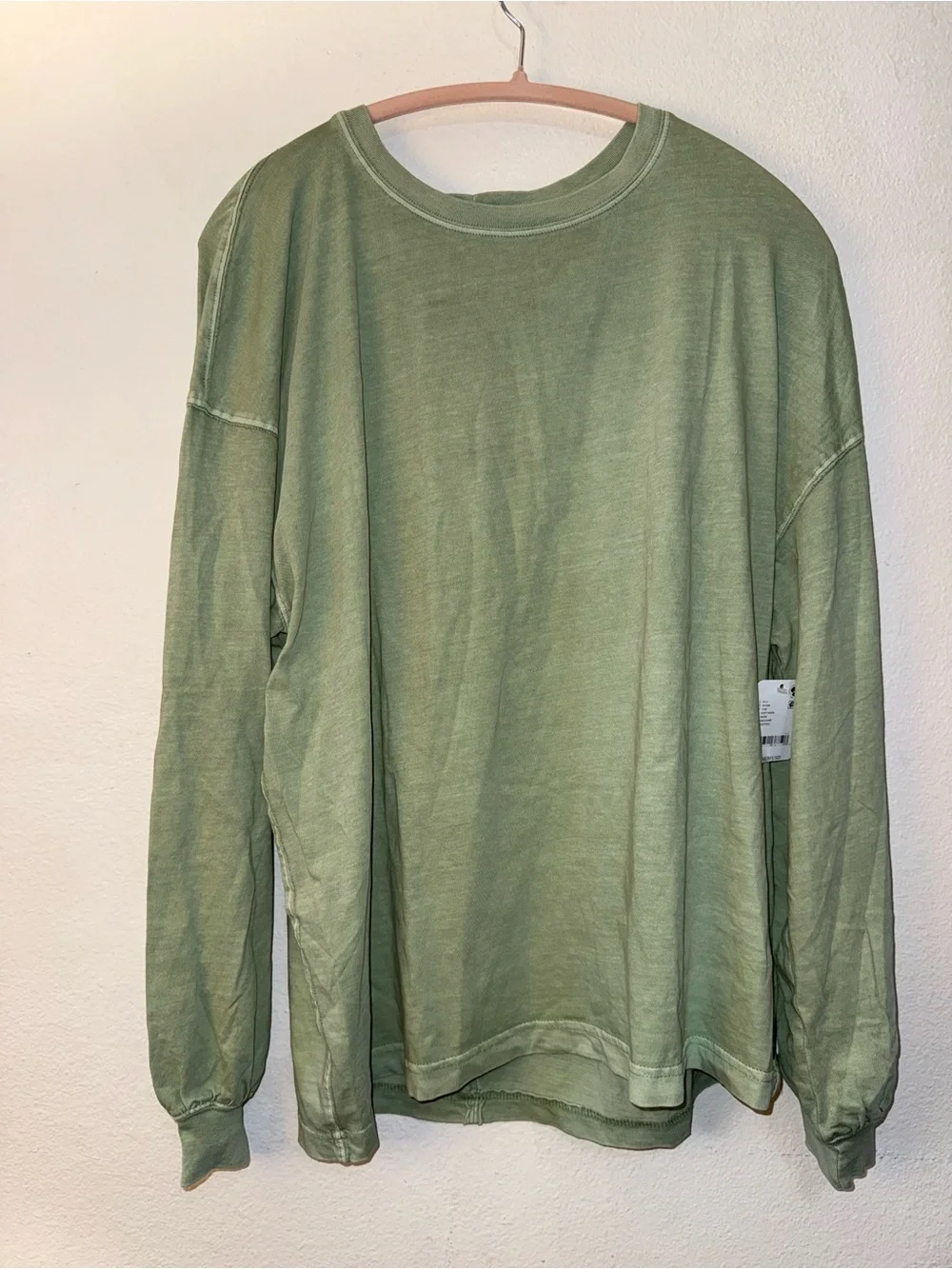 We The Free Minimalist Soft Moss Long Sleeve Tee - Picture 1 of 5
